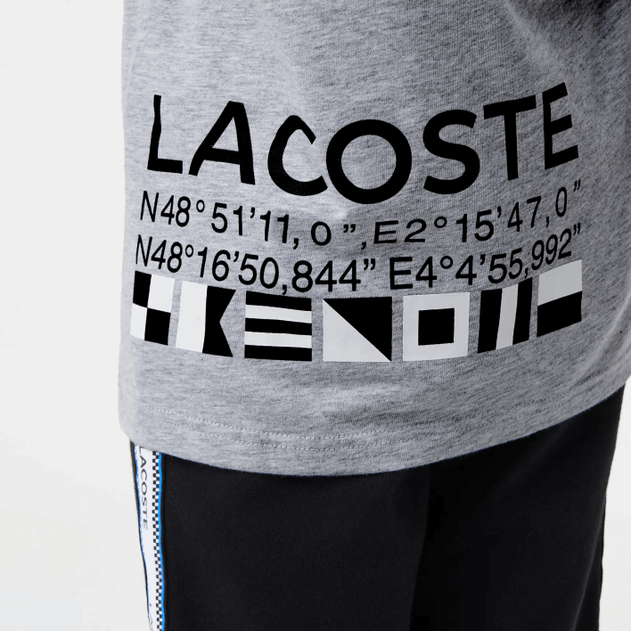 Lacoste Oversized Nautical Style T-Shirt 646T3143 Grey Chine CCA Kids