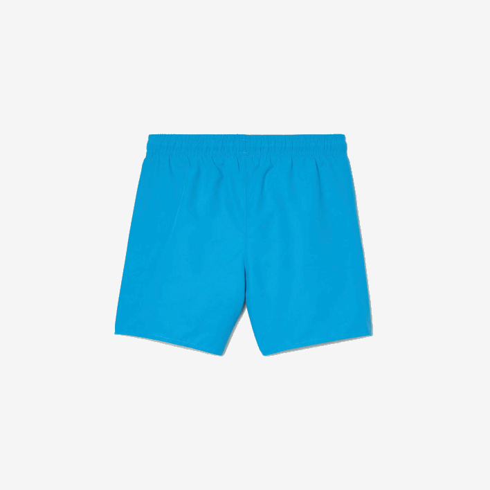 Lacoste Quick-Dry Solid Swim Shorts 646T3103 Blue Green WII Boys
