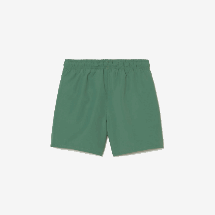 Lacoste Quick-Dry Solid Swim Shorts 646T3105 Khaki Green WIJ Boys