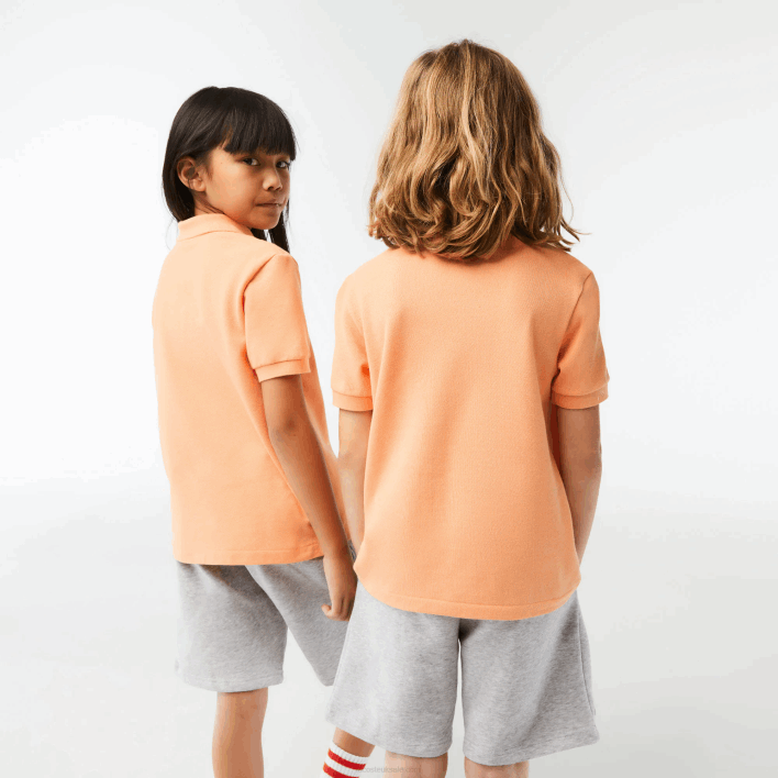 Lacoste Regular Fit Petit Pique Polo 646T3123 Light Orange HEB Kids