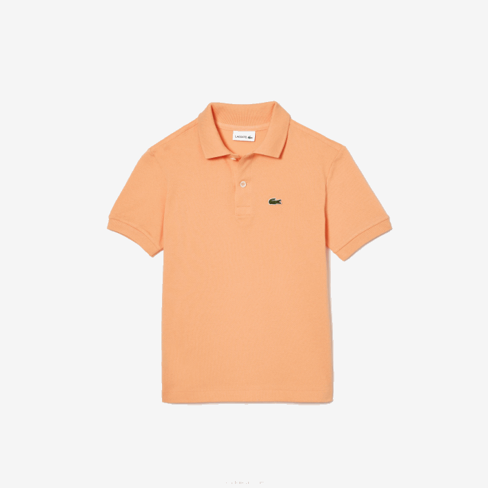 Lacoste Regular Fit Petit Pique Polo 646T3123 Light Orange HEB Kids
