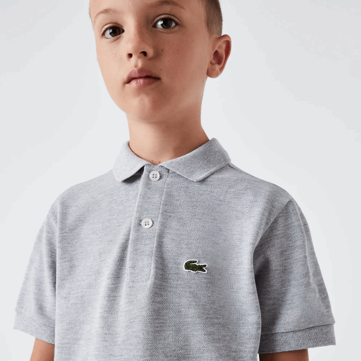 Lacoste Regular Fit Petit Pique Polo 646T3126 Grey Chine CCA Kids