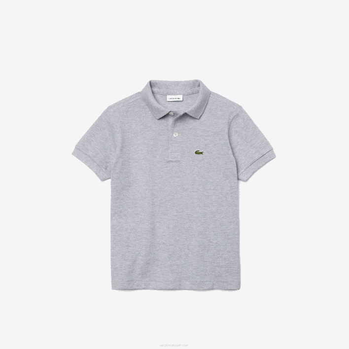 Lacoste Regular Fit Petit Pique Polo 646T3126 Grey Chine CCA Kids