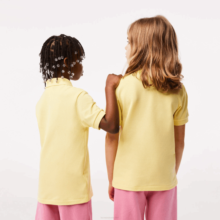 Lacoste Regular Fit Petit Pique Polo 646T3131 Yellow 107 Kids