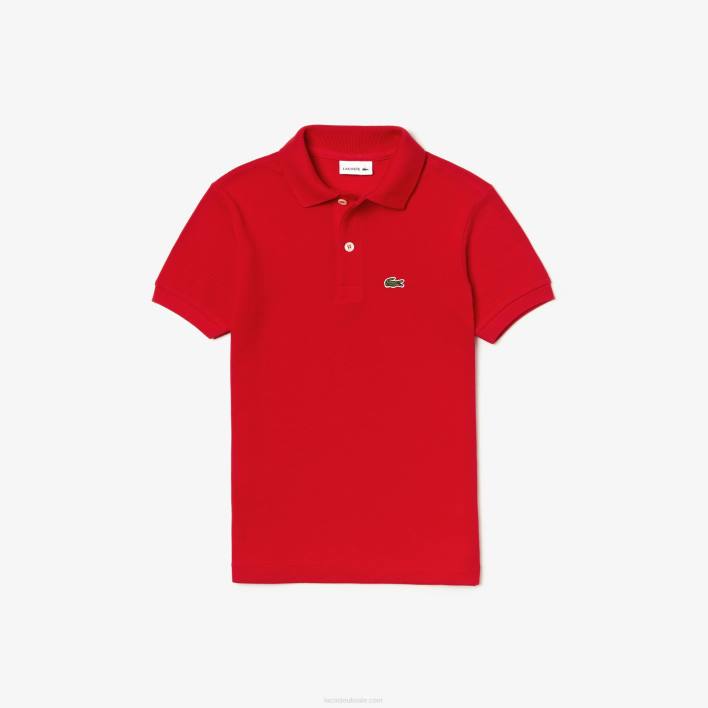 Lacoste Regular Fit Petit Pique Polo 646T3135 Red 240 Kids