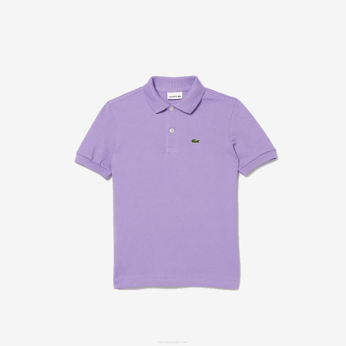 Lacoste Regular Fit Petit Pique Polo 646T3181 Purple GFU Kids