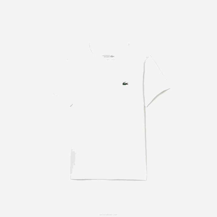Lacoste SPORT Breathable Cotton Blend T-Shirt 646T3027 White 001 Boys