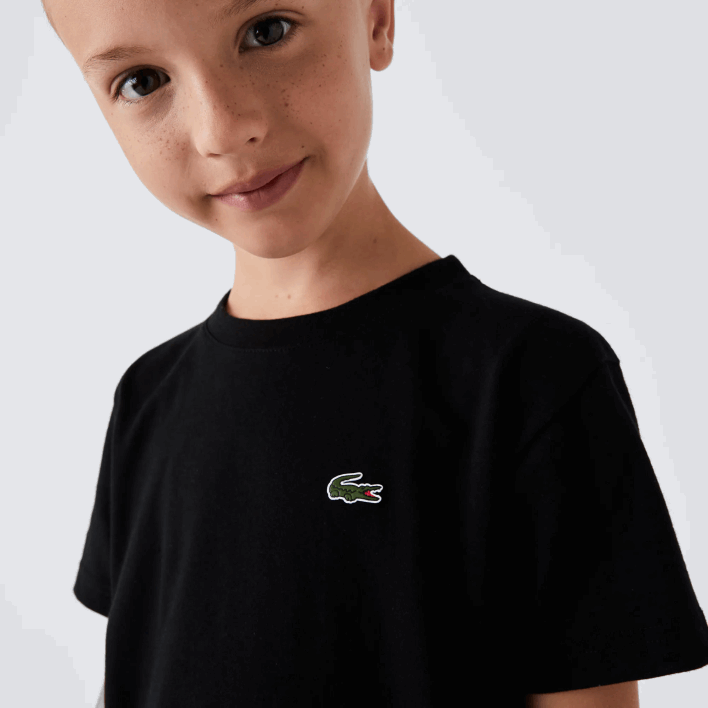Lacoste SPORT Breathable Cotton Blend T-Shirt 646T3028 Black 031 Boys