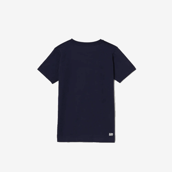 Lacoste SPORT Breathable Cotton Blend T-Shirt 646T3138 Navy Blue 166 Boys