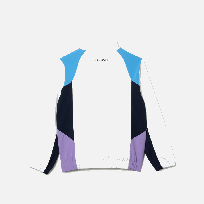 Lacoste SPORT Color-Block Tennis Tracksuit 646T3185 White Navy Blue Purple 6HU Kids