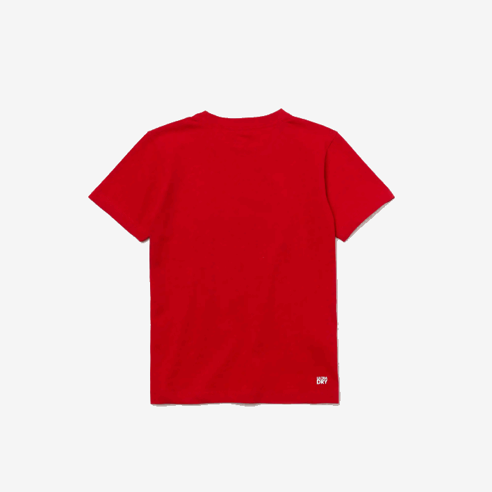 Lacoste SPORT Tennis Technical Jersey Oversized Croc T-Shirt 646T3021 Red White 564 Kids