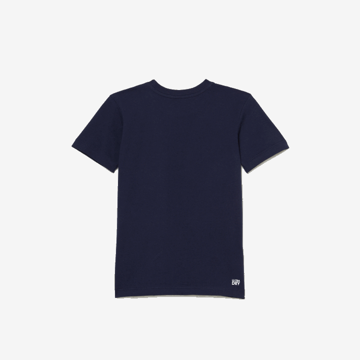 Lacoste SPORT Tennis Technical Jersey Oversized Croc T-Shirt 646T3023 Navy Blue VI3 Kids
