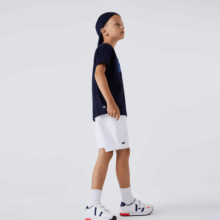 Lacoste SPORT Tennis Technical Jersey Oversized Croc T-Shirt 646T3121 Navy Blue 976 Kids