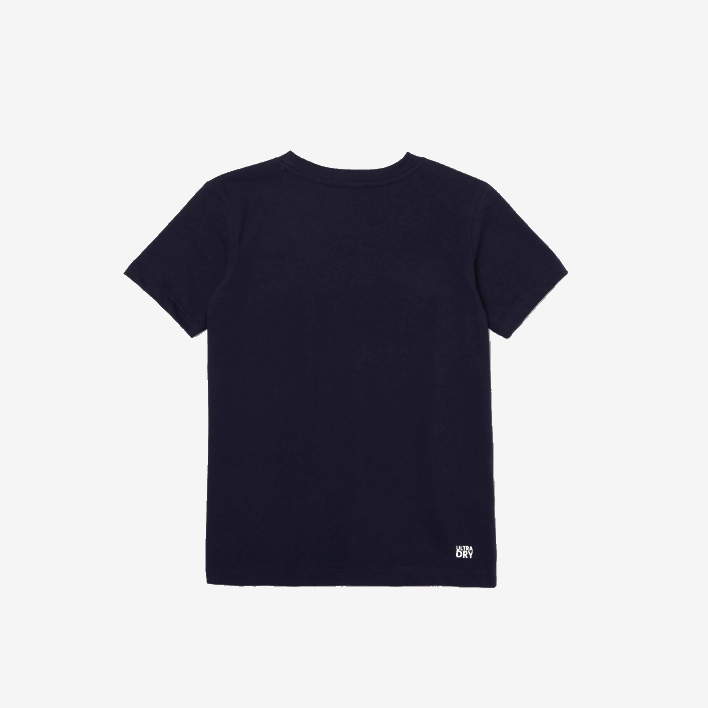 Lacoste SPORT Tennis Technical Jersey Oversized Croc T-Shirt 646T3121 Navy Blue 976 Kids