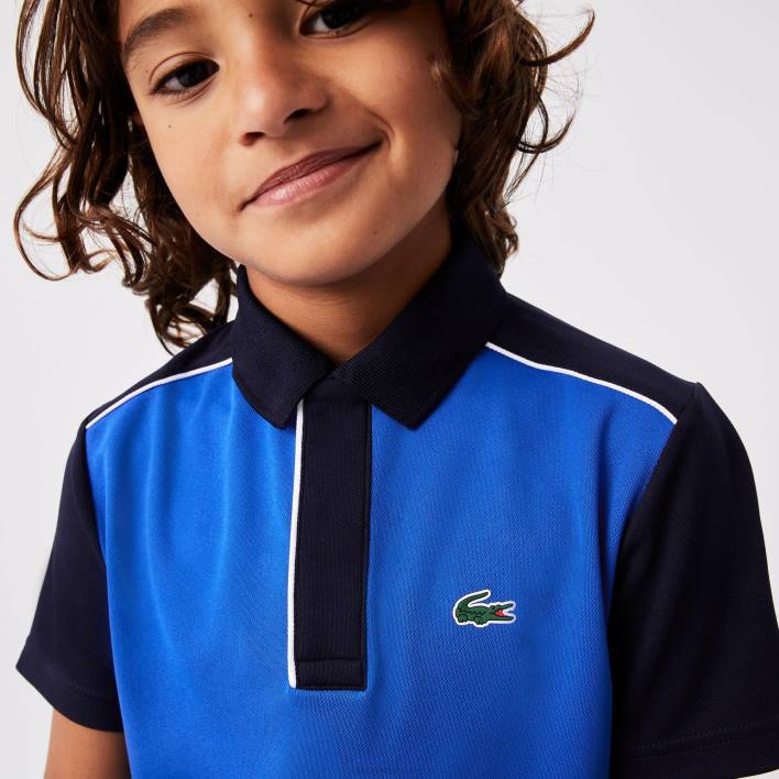 Lacoste SPORT Ultra-Dry Pique Polo 646T3162 Navy Blue 976 Boys