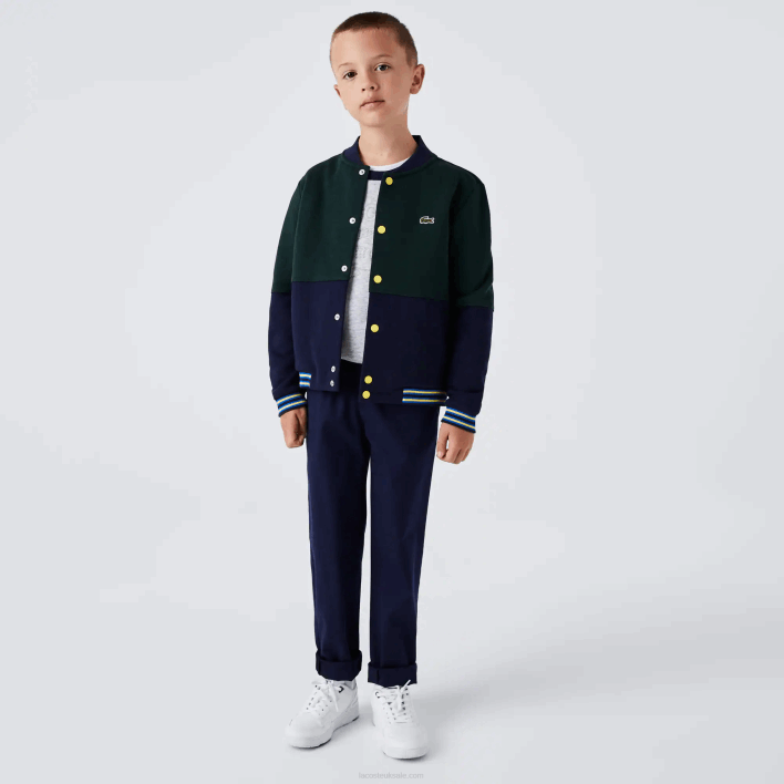 Lacoste Stretch Cotton Gabardine Chinos 646T3269 Navy Blue 166 Boys