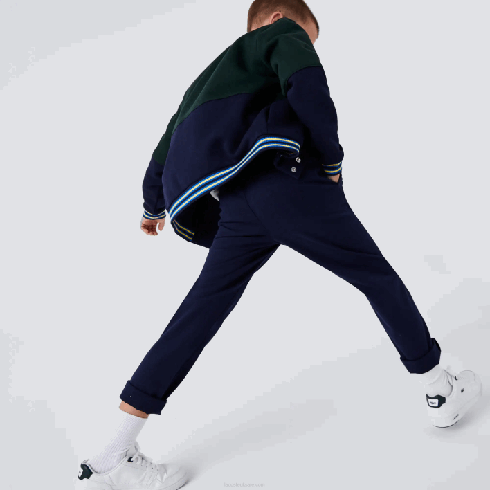 Lacoste Stretch Cotton Gabardine Chinos 646T3269 Navy Blue 166 Boys