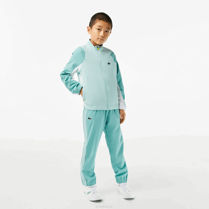 Lacoste Tennis Colorblock Jogger Set 646T3046 Light Green White Yellow XIA Boys