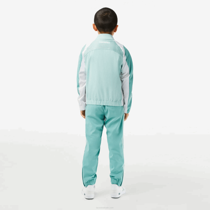Lacoste Tennis Colorblock Jogger Set 646T3046 Light Green White Yellow XIA Boys