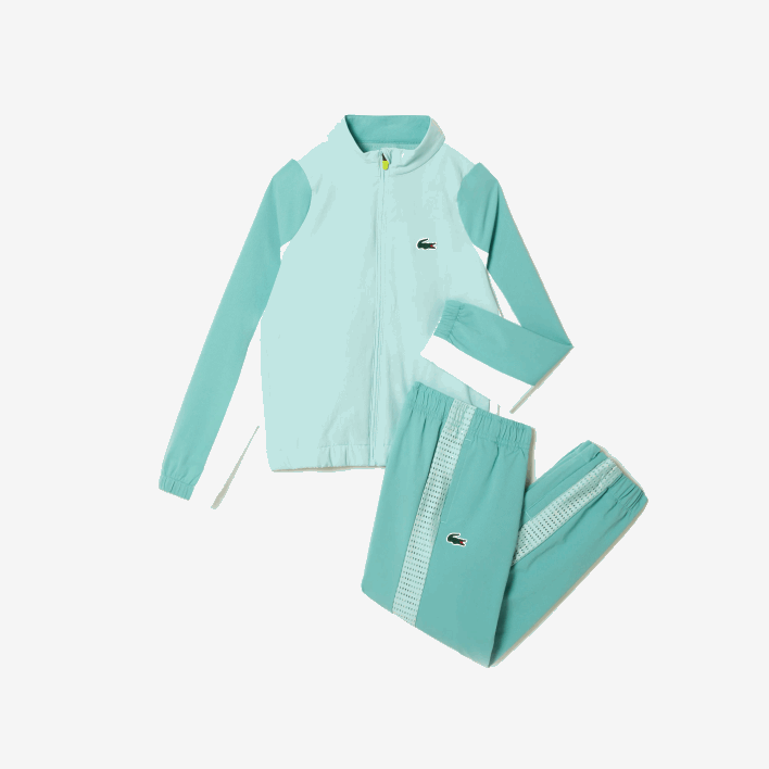 Lacoste Tennis Colorblock Jogger Set 646T3046 Light Green White Yellow XIA Boys