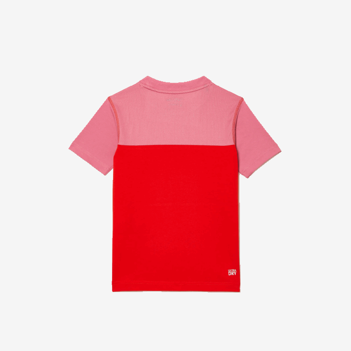 Lacoste Tennis x Daniil Medvedev Jersey T-Shirt 646T3004 Pink Red Blue C1Y Boys