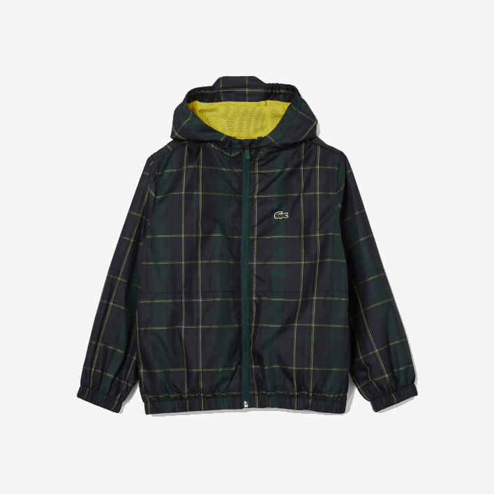 Lacoste Water-Repellent Windbreaker 646T3262 Navy Blue Green Yellow 9DW Kids
