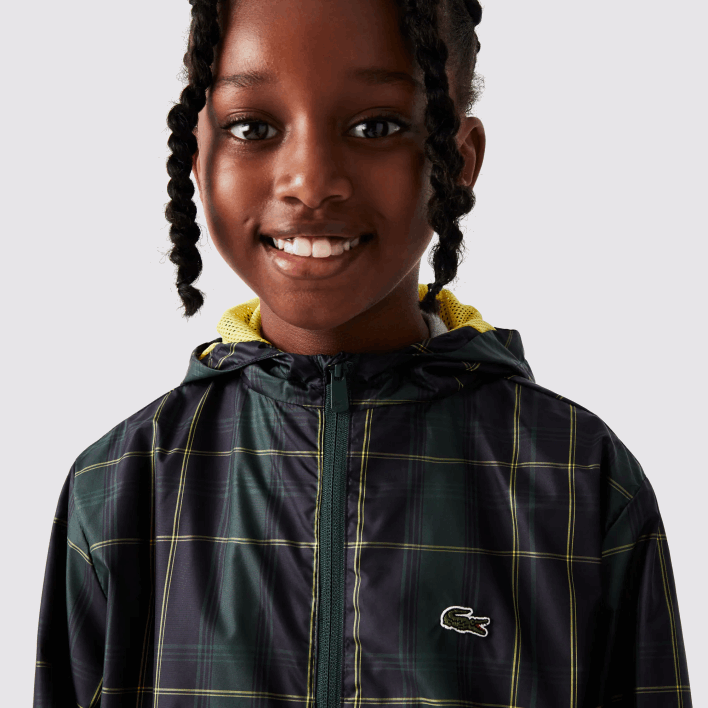 Lacoste Water-Repellent Windbreaker 646T3262 Navy Blue Green Yellow 9DW Kids
