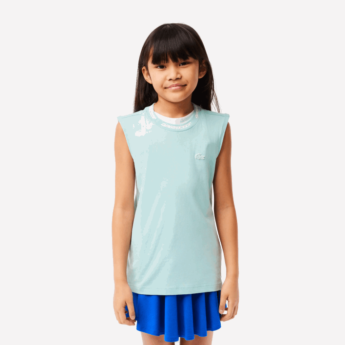 Lacoste Cotton Jersey Sleeveless T-Shirt 646T3016 Mint LGF Girls