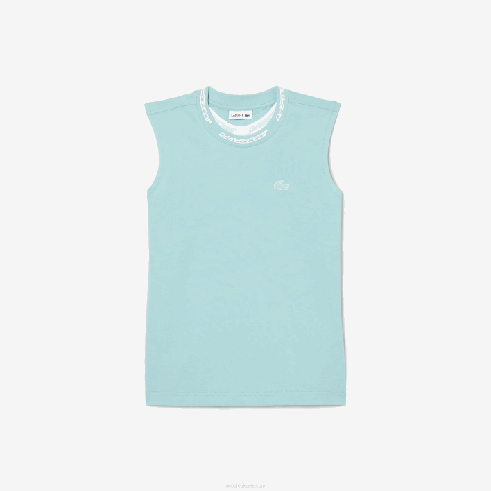 Lacoste Cotton Jersey Sleeveless T-Shirt 646T3016 Mint LGF Girls