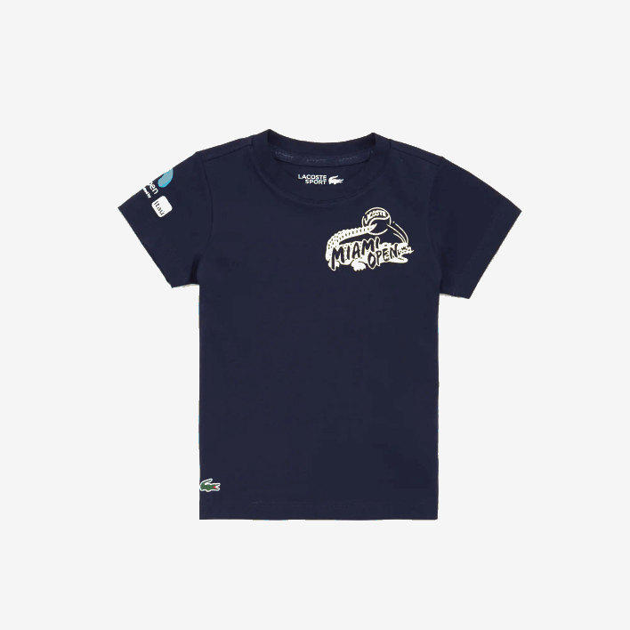 Lacoste Miami Open Graphic Logo T-shirt 646T3176 Navy Blue 166 Kids