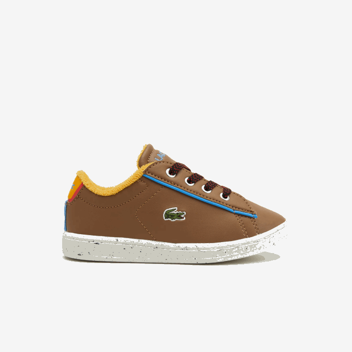 Lacoste Carnaby Winter Synthetic Outdoor Shoes 646T2993 Brown Light Blue 2G7 Infants