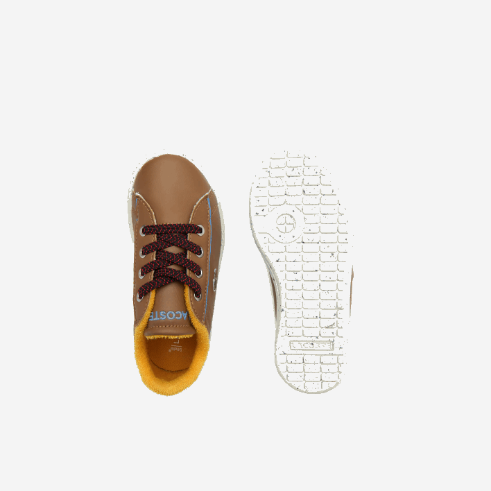 Lacoste Carnaby Winter Synthetic Outdoor Shoes 646T2993 Brown Light Blue 2G7 Infants