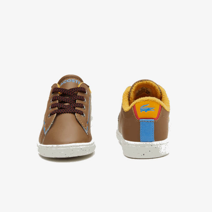 Lacoste Carnaby Winter Synthetic Outdoor Shoes 646T2993 Brown Light Blue 2G7 Infants