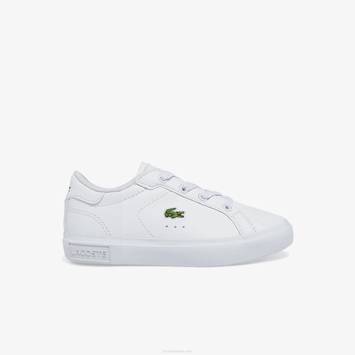 Lacoste Powercourt Synthetic Sneakers 646T2935 White 21G Infants