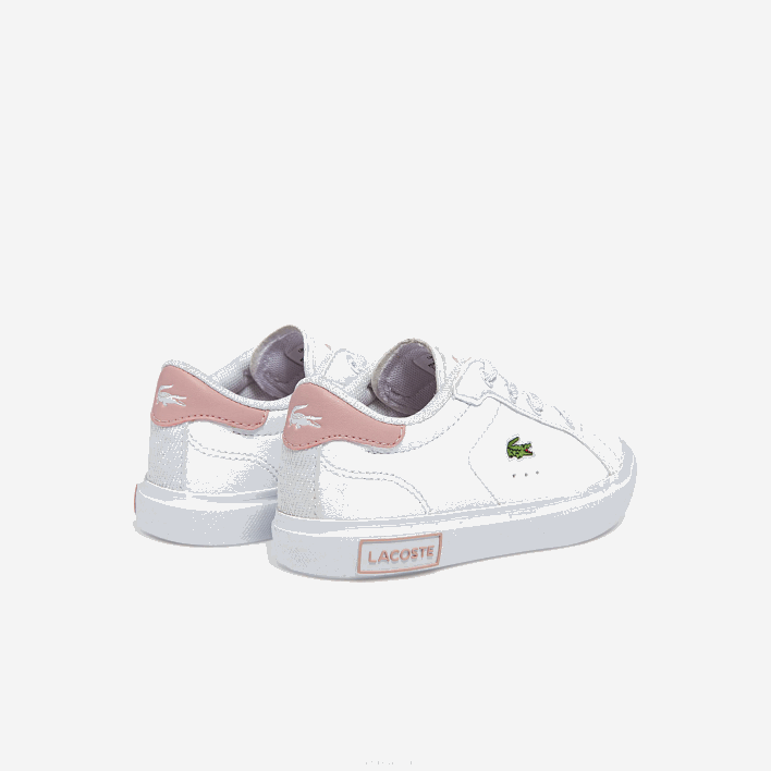 Lacoste Powercourt Synthetic Sneakers 646T2936 White & Light Pink 1Y9 Infants