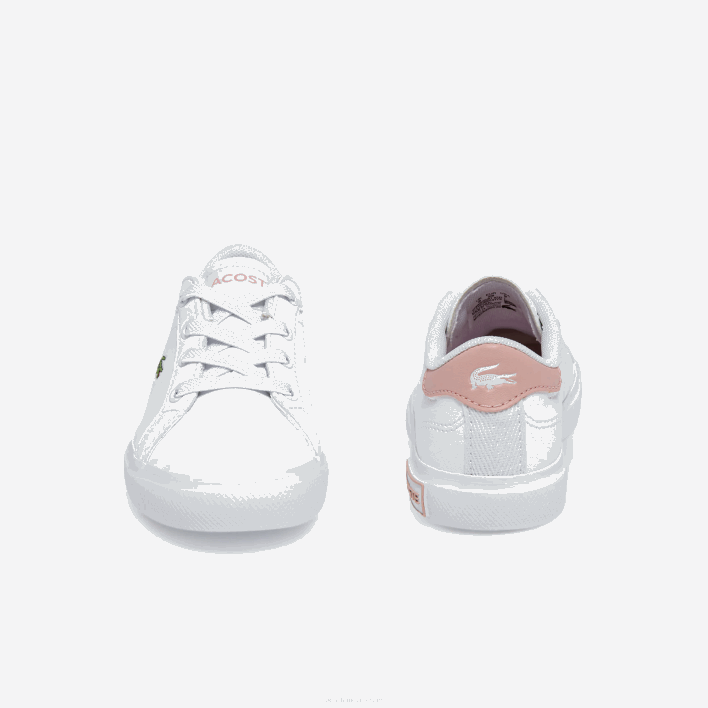 Lacoste Powercourt Synthetic Sneakers 646T2936 White & Light Pink 1Y9 Infants