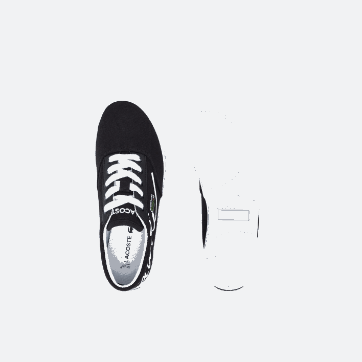 Lacoste Jump Serve Lace Textile Sneakers 646T3305 Black & White 312 Kids
