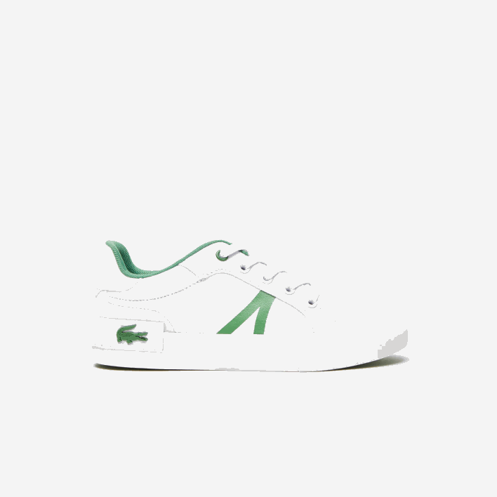 Lacoste L004 Textile Sneakers 646T3060 White/Green 082 Kids