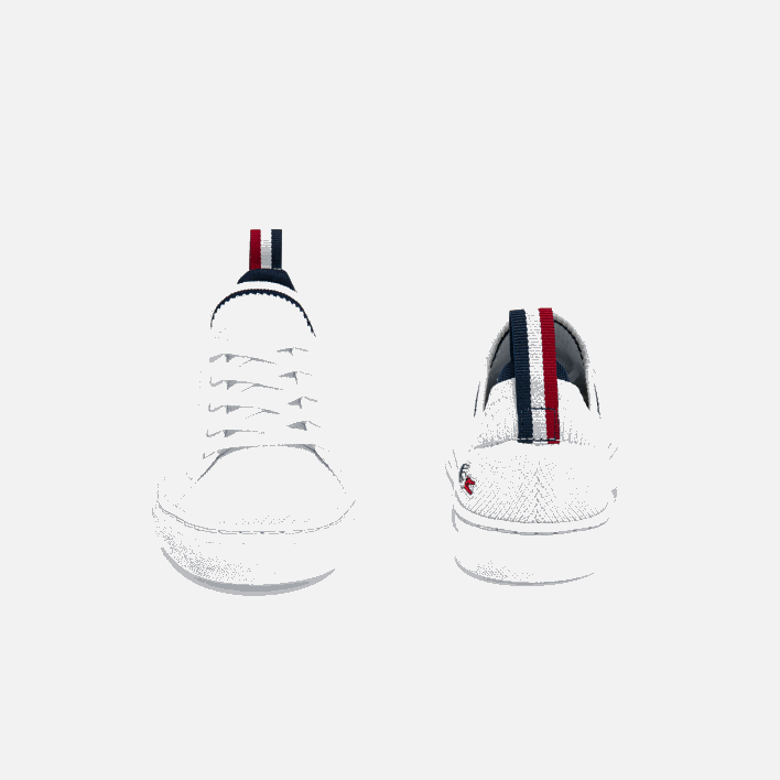 Lacoste La Piquee Textile Tricolor Sneakers 646T3304 White/Navy & Red 407 Kids