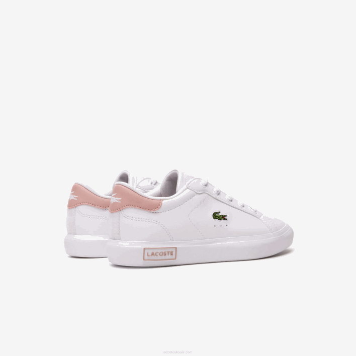 Lacoste Powercourt Synthetic Sneakers 646T3066 White & Light Pink 1Y9 Kids