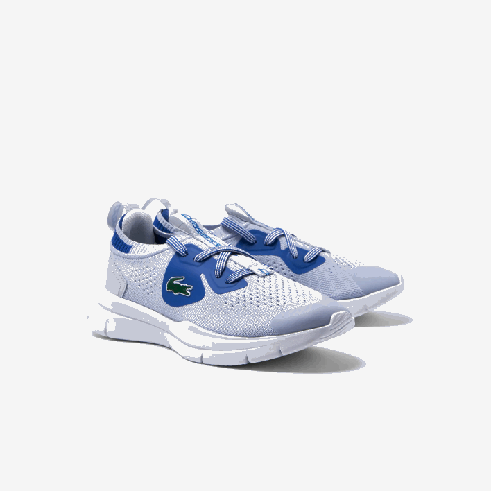 Lacoste Run Spin Knit Textile Sneakers 646T3069 Light Blue 52C Kids