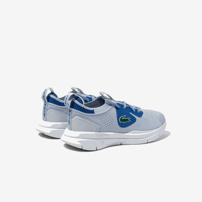 Lacoste Run Spin Knit Textile Sneakers 646T3069 Light Blue 52C Kids