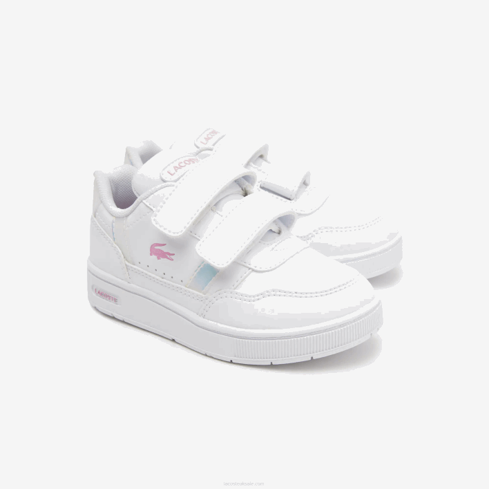 Lacoste T-Clip Synthetic Popped Heel Sneackers 646T2938 White 21G Infants