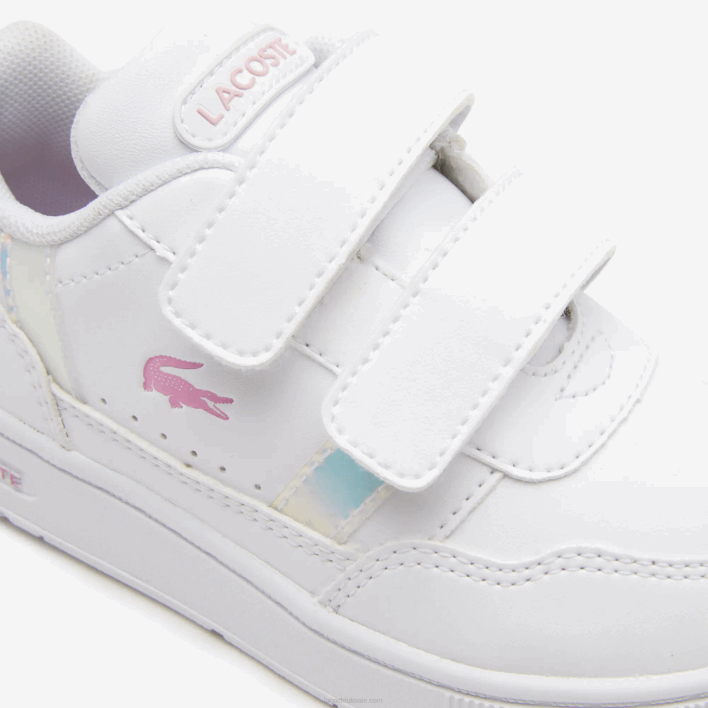 Lacoste T-Clip Synthetic Popped Heel Sneackers 646T2938 White 21G Infants