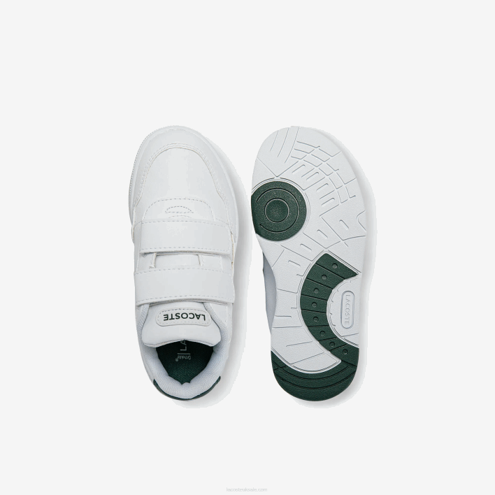 Lacoste T-Clip Synthetic Sneakers 646T2942 White & Dark Green 1R5 Infants