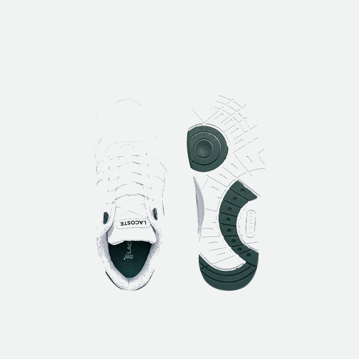 Lacoste T-Clip Synthetic Sneakers 646T3115 White & Dark Green 1R5 Kids