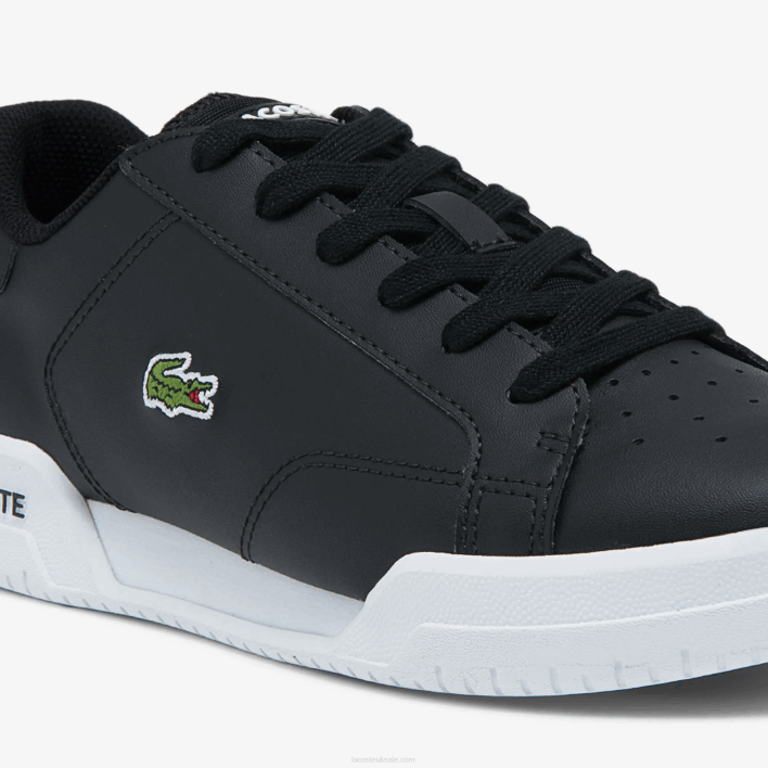 Lacoste Twin Serve Synthetic Sneakers 646T3319 Black & White 312 Juniors