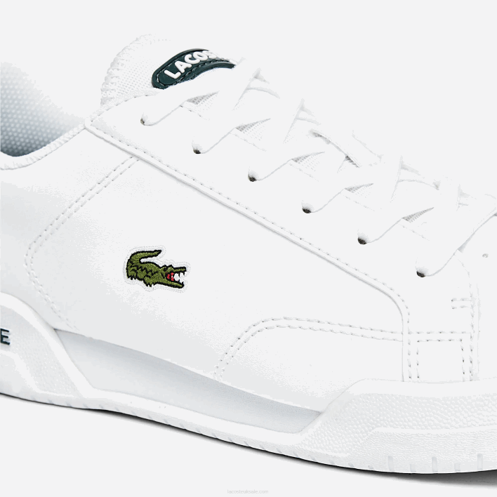 Lacoste Twin Serve Synthetic Sneakers 646T3320 White & Dark Green 1R5 Juniors