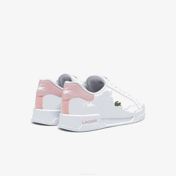 Lacoste Twin Serve Synthetic Sneakers 646T3321 White & Light Pink 1Y9 Juniors