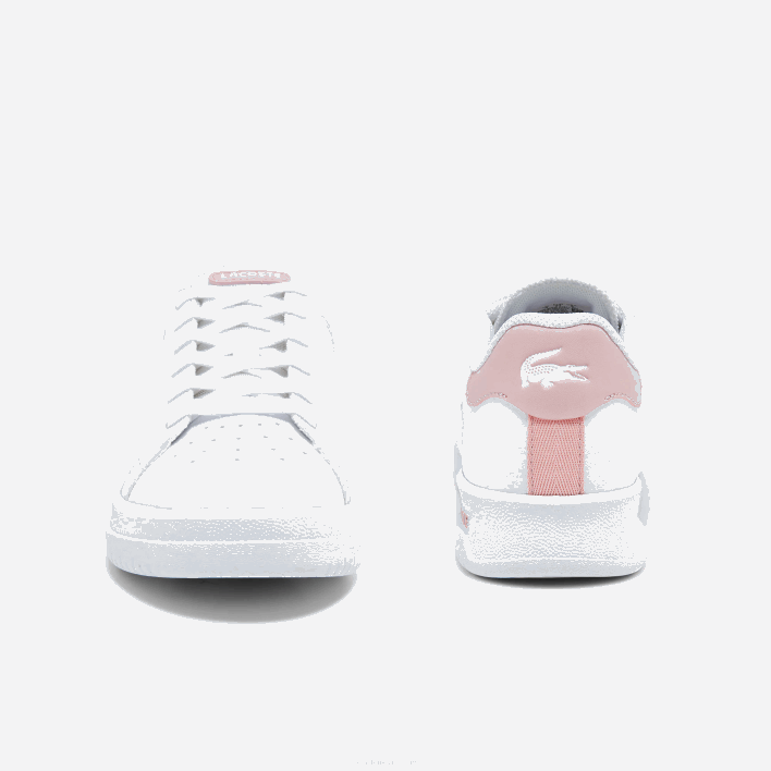 Lacoste Twin Serve Synthetic Sneakers 646T3321 White & Light Pink 1Y9 Juniors